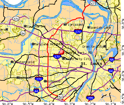 Vinita Park, MO map