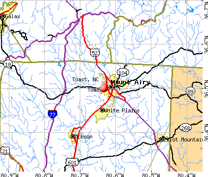 Toast, NC map