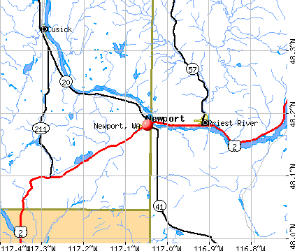 Newport, WA map