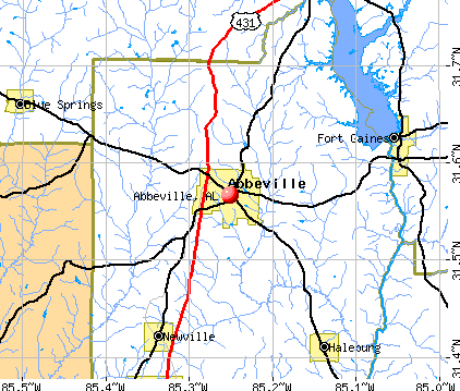 Abbeville, AL map