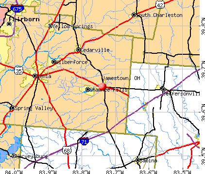 Jamestown, OH map
