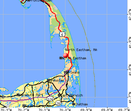 North Eastham, MA map