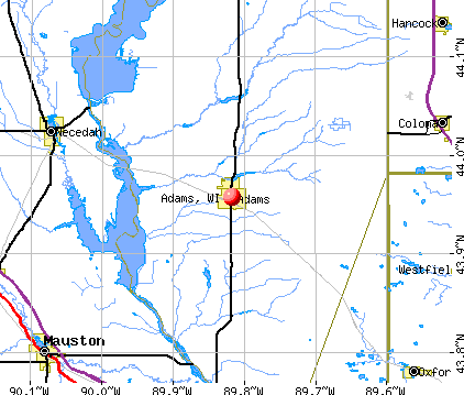 Adams, WI map