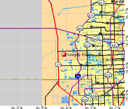 Country Estates, FL map