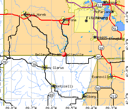 Belleville, WI map