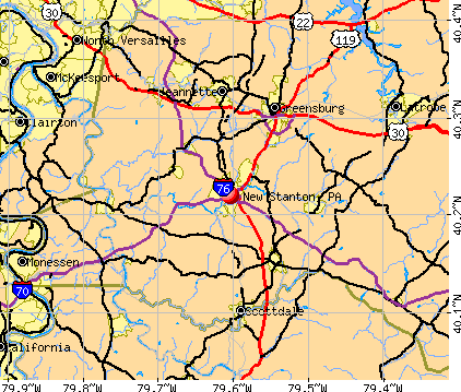 New Stanton, PA map