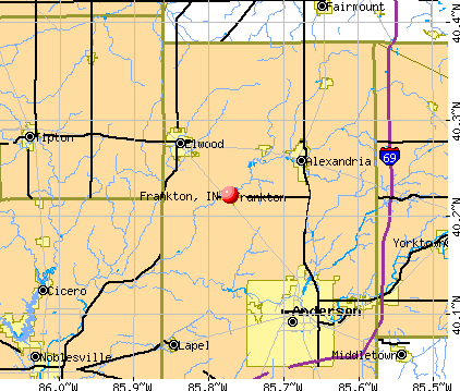 Frankton, IN map