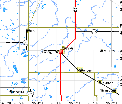 Canby, MN map