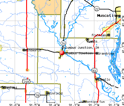 Columbus Junction, IA map