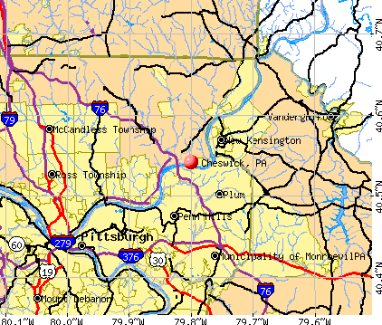 Cheswick, PA map
