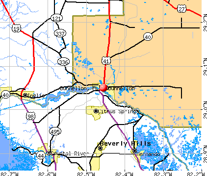 Dunnellon, FL map
