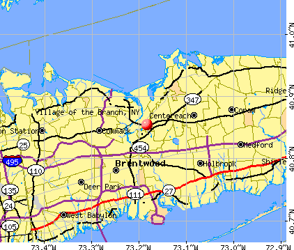 Village of the Branch, NY map