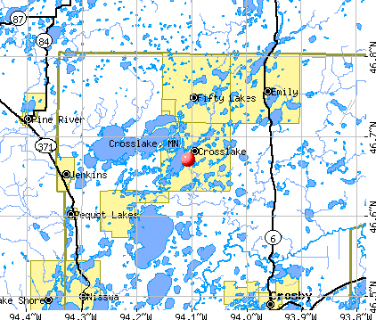 Crosslake, MN map