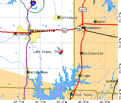 Lake Kiowa, TX map