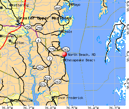 North Beach, MD map