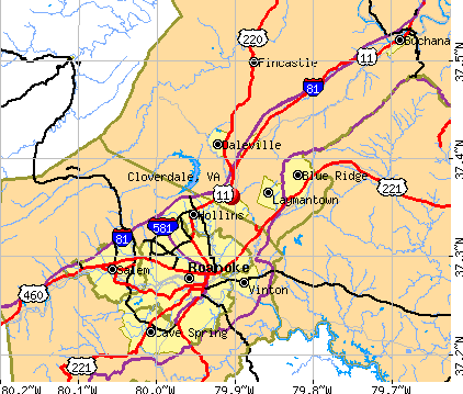 Cloverdale, VA map