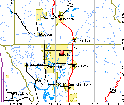 Lewiston, UT map