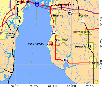 Point Clear, AL map