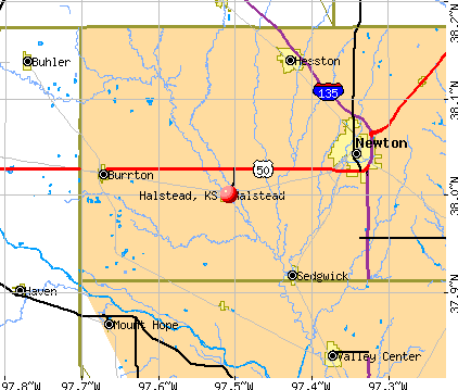 Halstead, KS map
