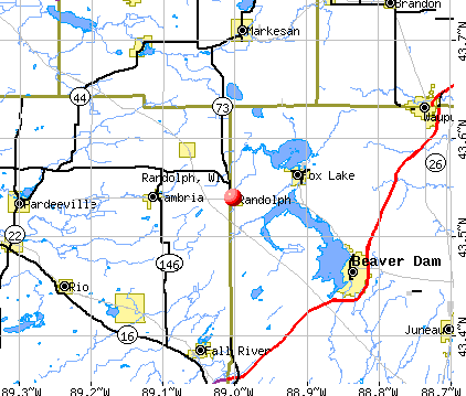 Randolph, WI map