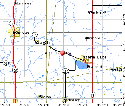 Alta, IA map