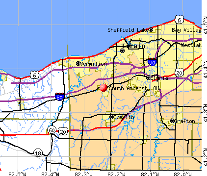 South Amherst, OH map