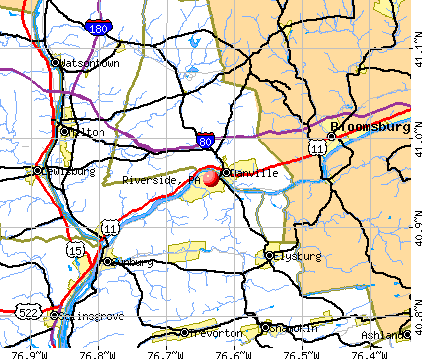 Riverside, PA map