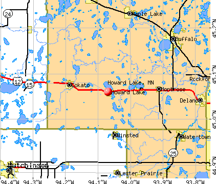 Howard Lake, MN map