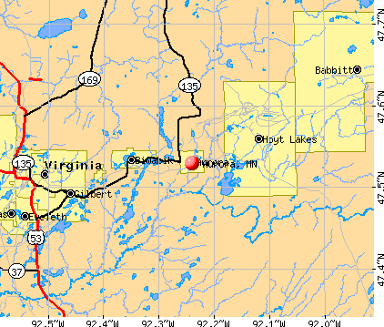 Aurora, MN map