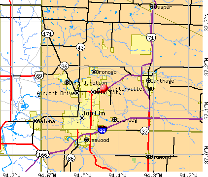 Carterville, MO map