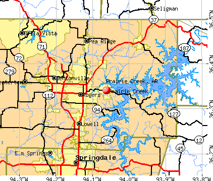 Prairie Creek, AR map