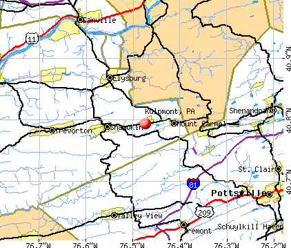 Kulpmont, PA map