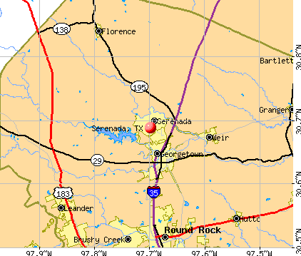 Serenada, TX map