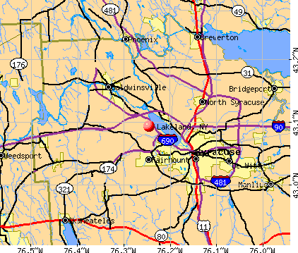 Lakeland, NY map