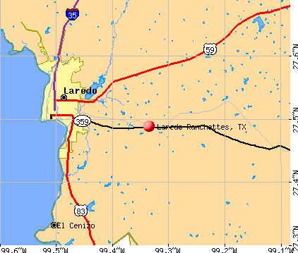 Laredo Ranchettes, TX map
