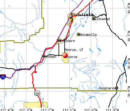 Monroe, UT map