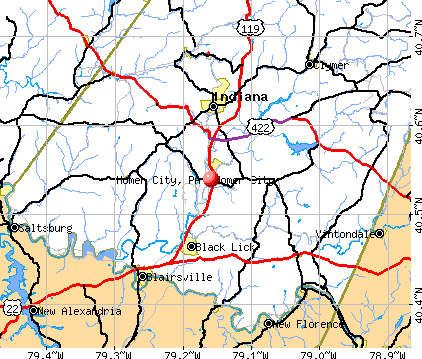 Homer City, PA map