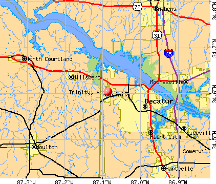 Trinity, AL map