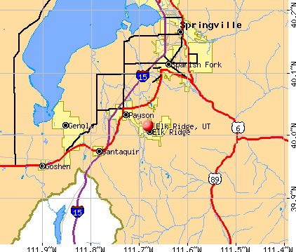Elk Ridge, UT map