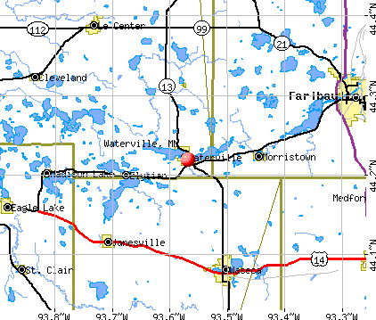Waterville, MN map