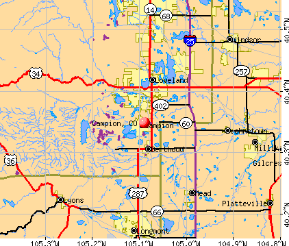 Campion, CO map