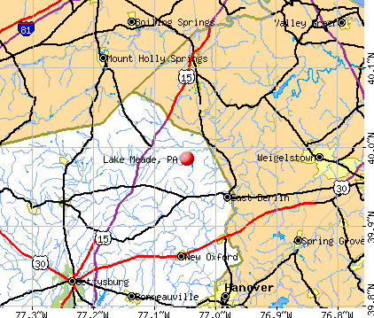 Lake Meade, PA map