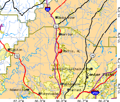 Morris, AL map