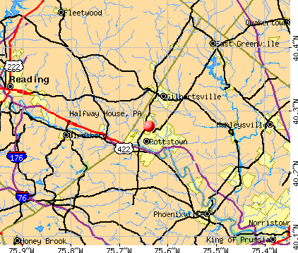 Halfway House, PA map