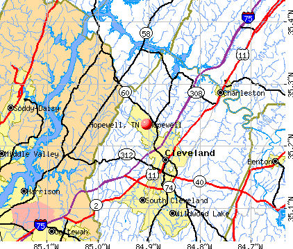 Hopewell, TN map