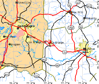 La Grange, NC map