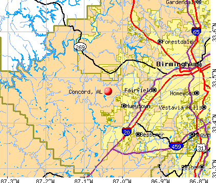Concord, AL map