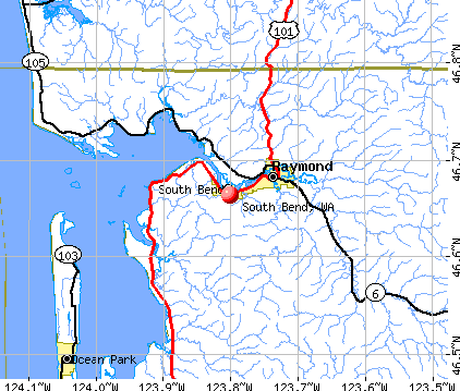 South Bend, WA map