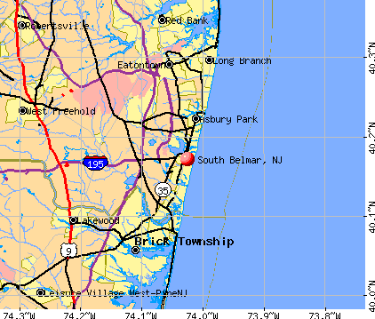 South Belmar, NJ map