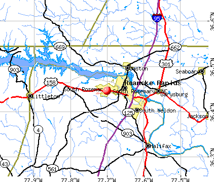 South Rosemary, NC map